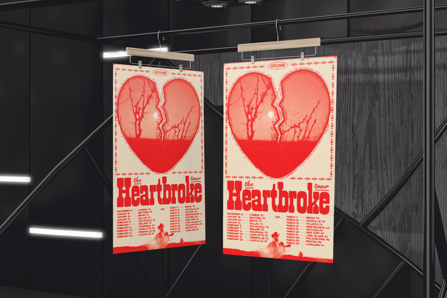 HYLYND ‘THE HEARTBROKE TOUR’ 11x17 Poster